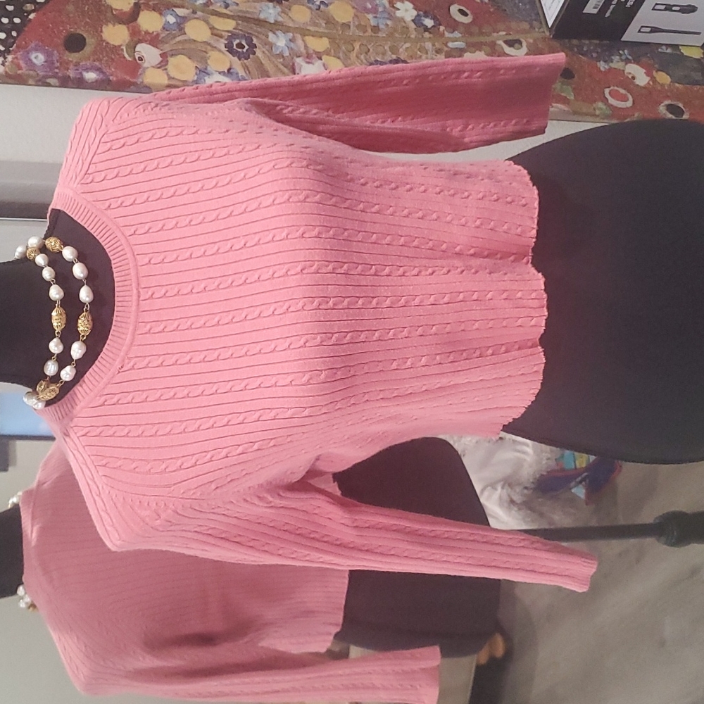 Ribbed Stretch Sweater ..